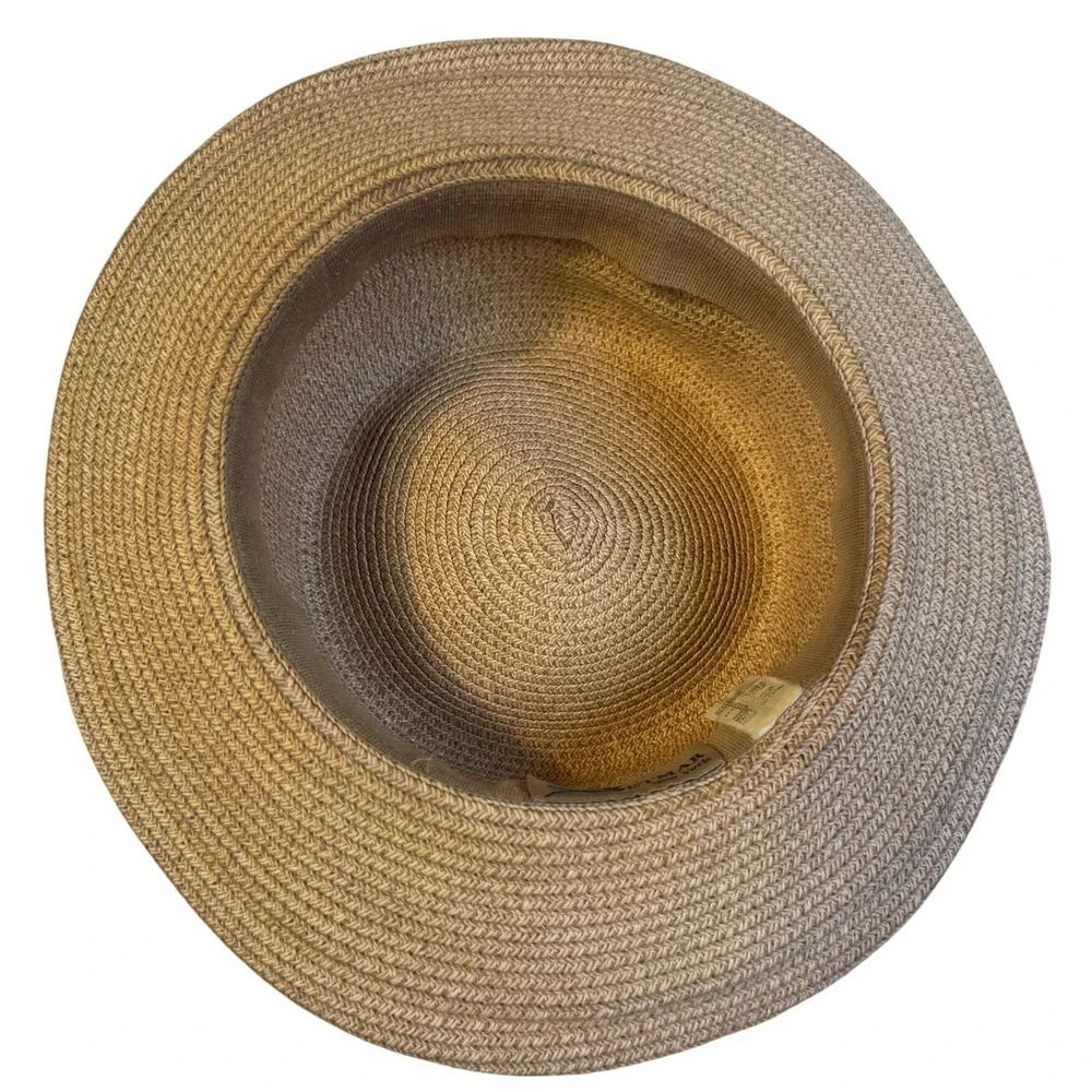 Betmar New York Women's Beige Braided Paper Blend Bucket Sun Hat One Size